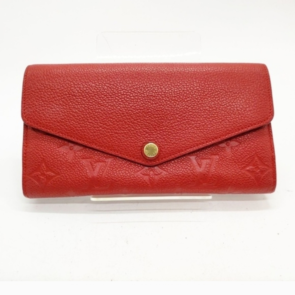 Authentic Louis Vuitton Red Empereinte Leather Women's Wallet